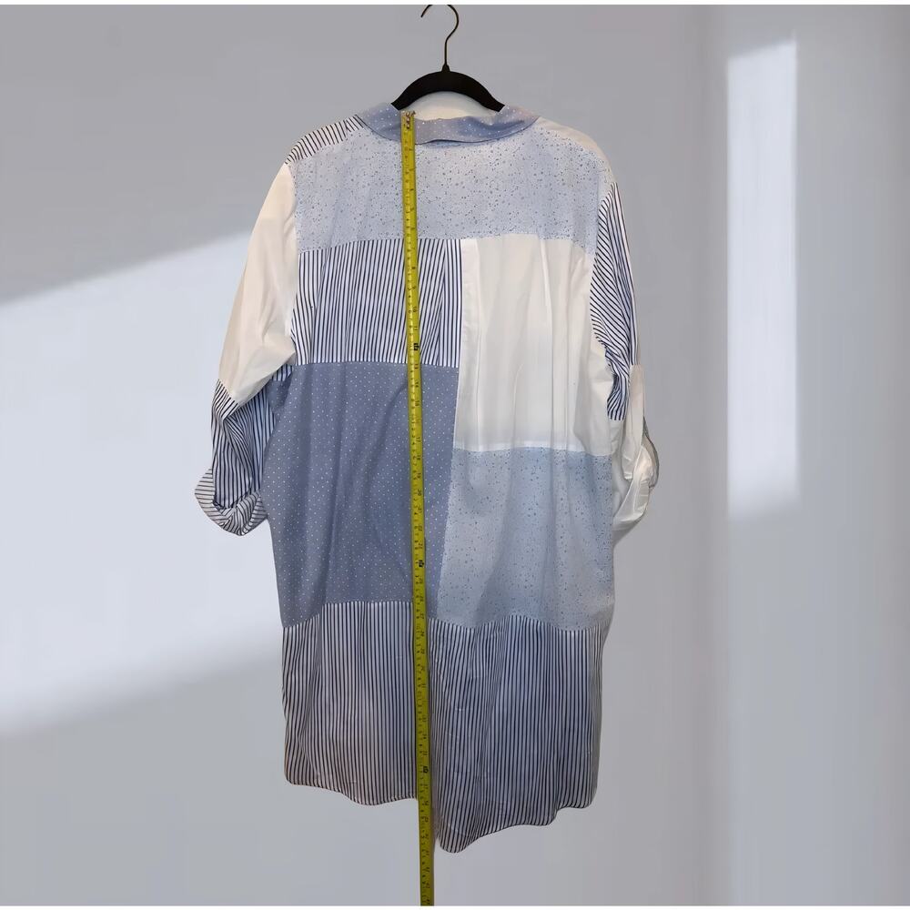 Tommy Hilfiger Patchwork Striped Button Down Tuni… - image 4